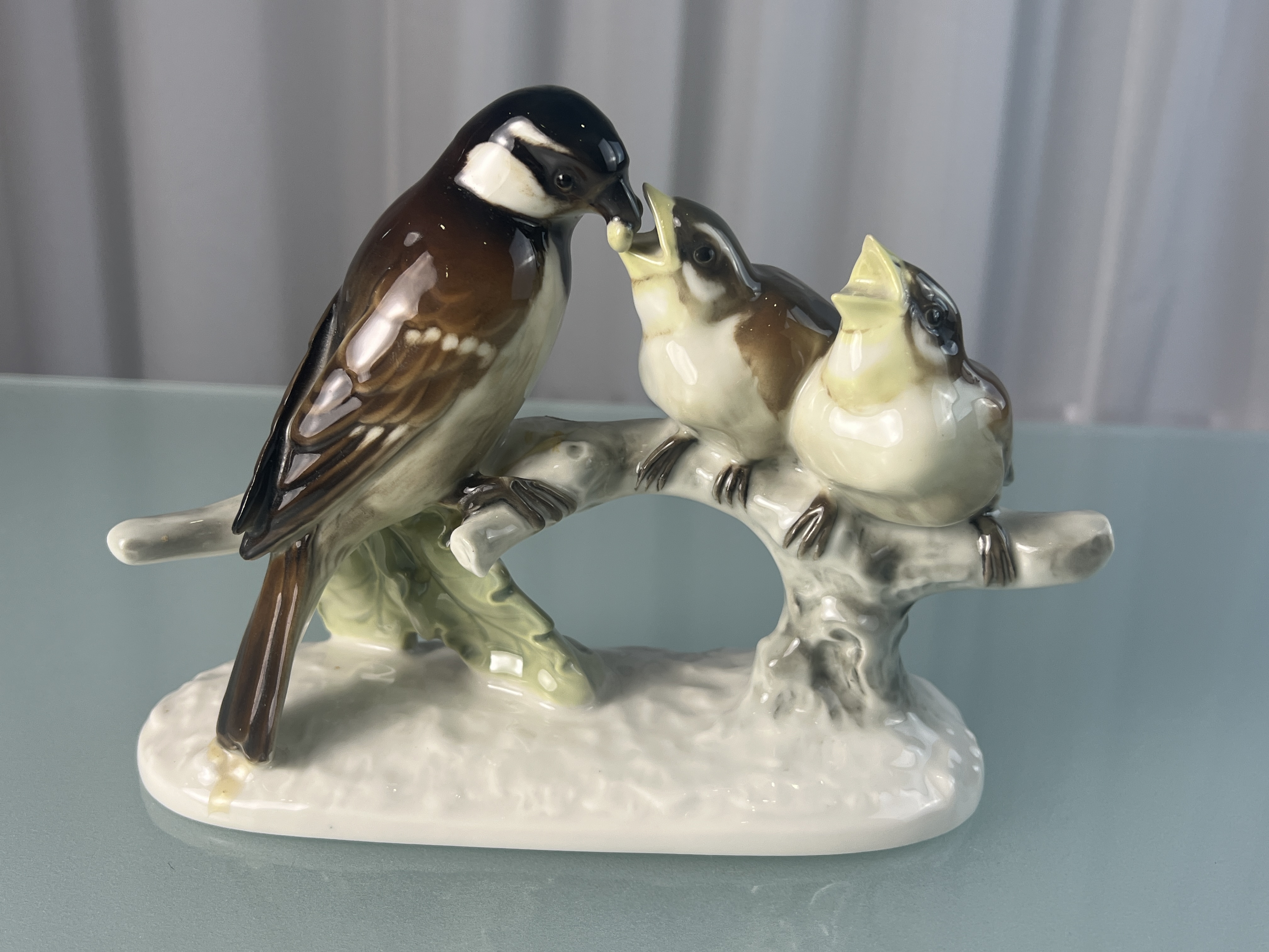 Hutschenreuther Figur Vögel 15,5 x 20,5 cm. Top Zustand   