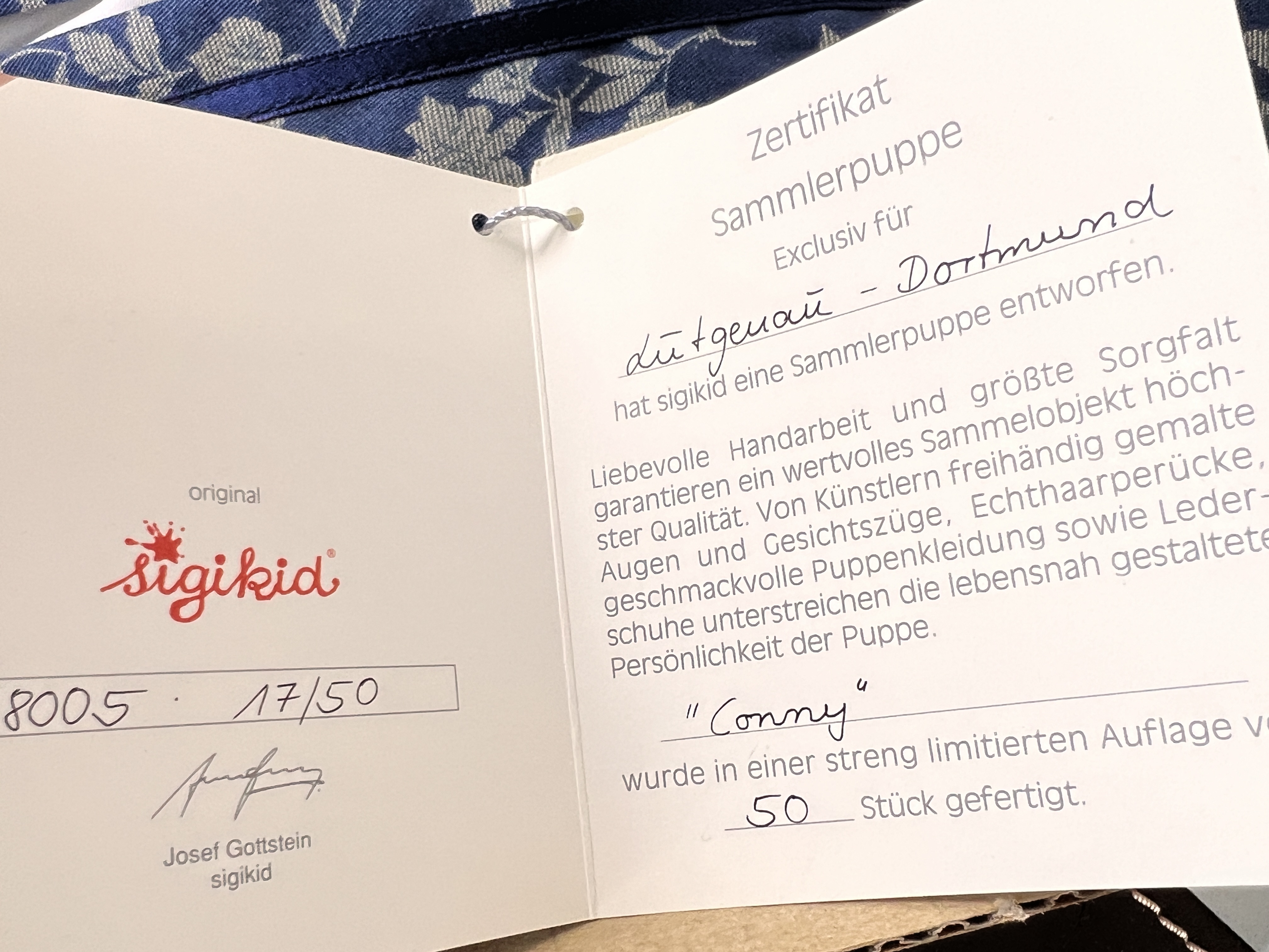 Sigikid Vinyl Puppe 50 cm. Top Zustand   