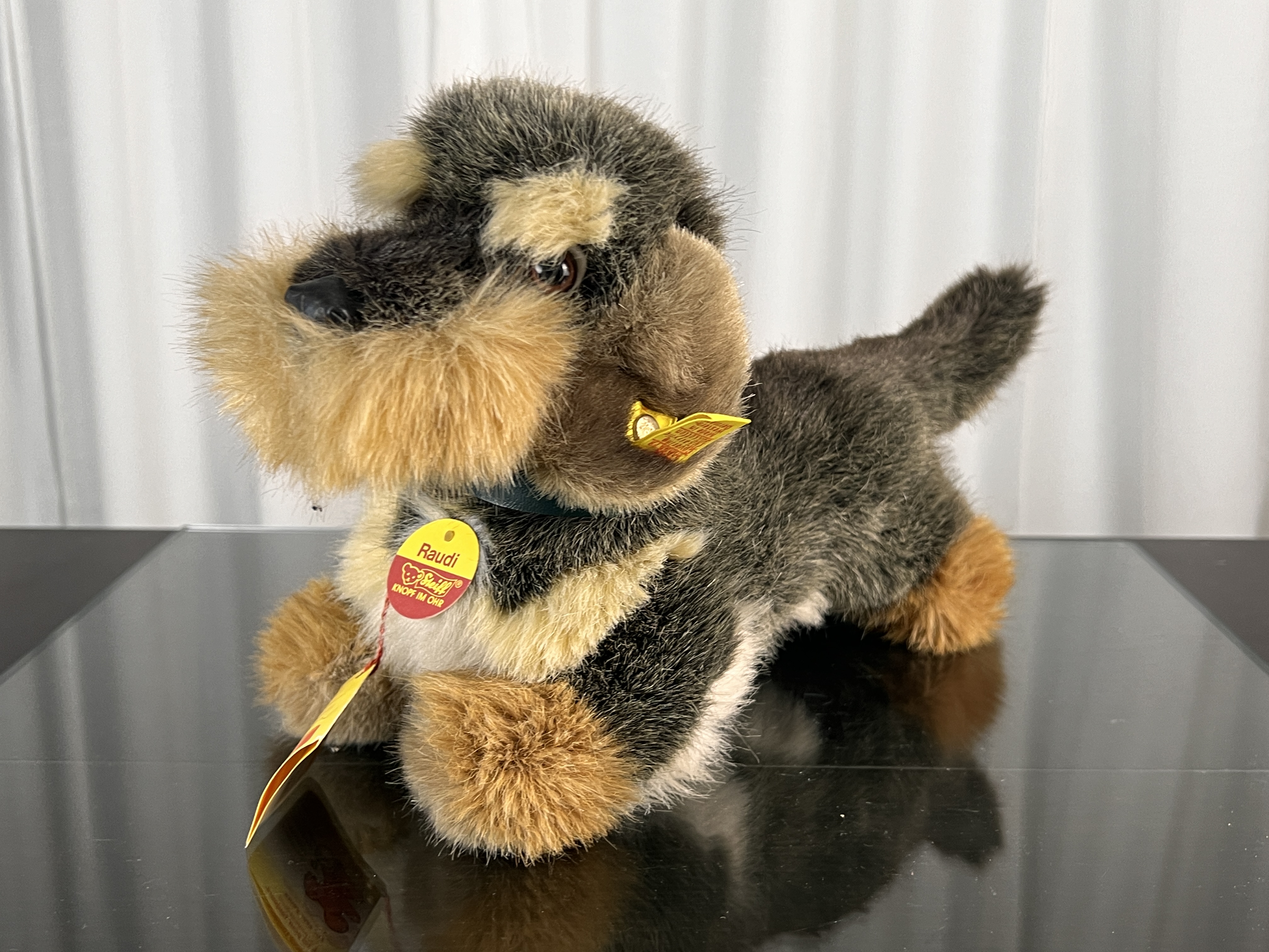 Steiff Tier 4151/25 Hund 21 x 35 cm. Top Zustand  
