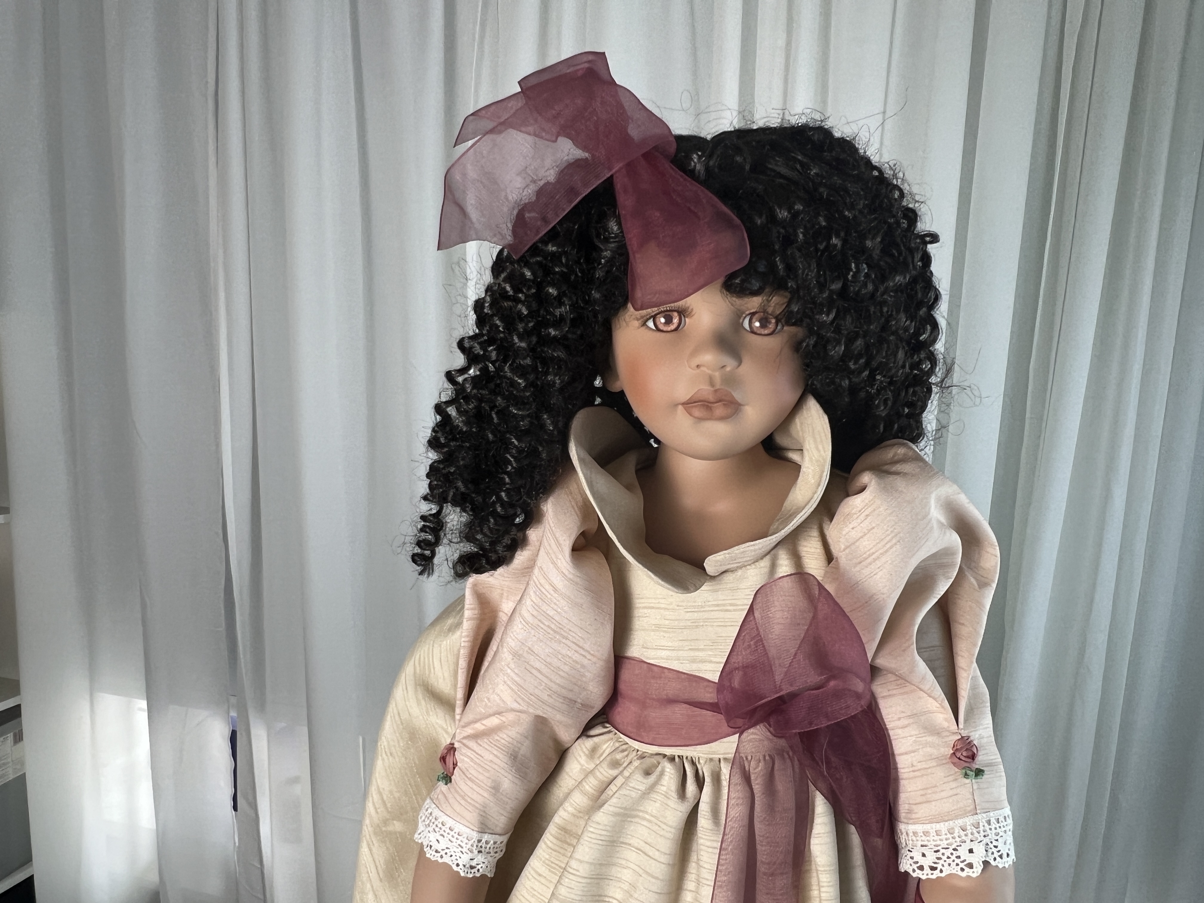 Berdine Creedy Künstlerpuppe Porzellan Puppe 72 cm. Top Zustand    