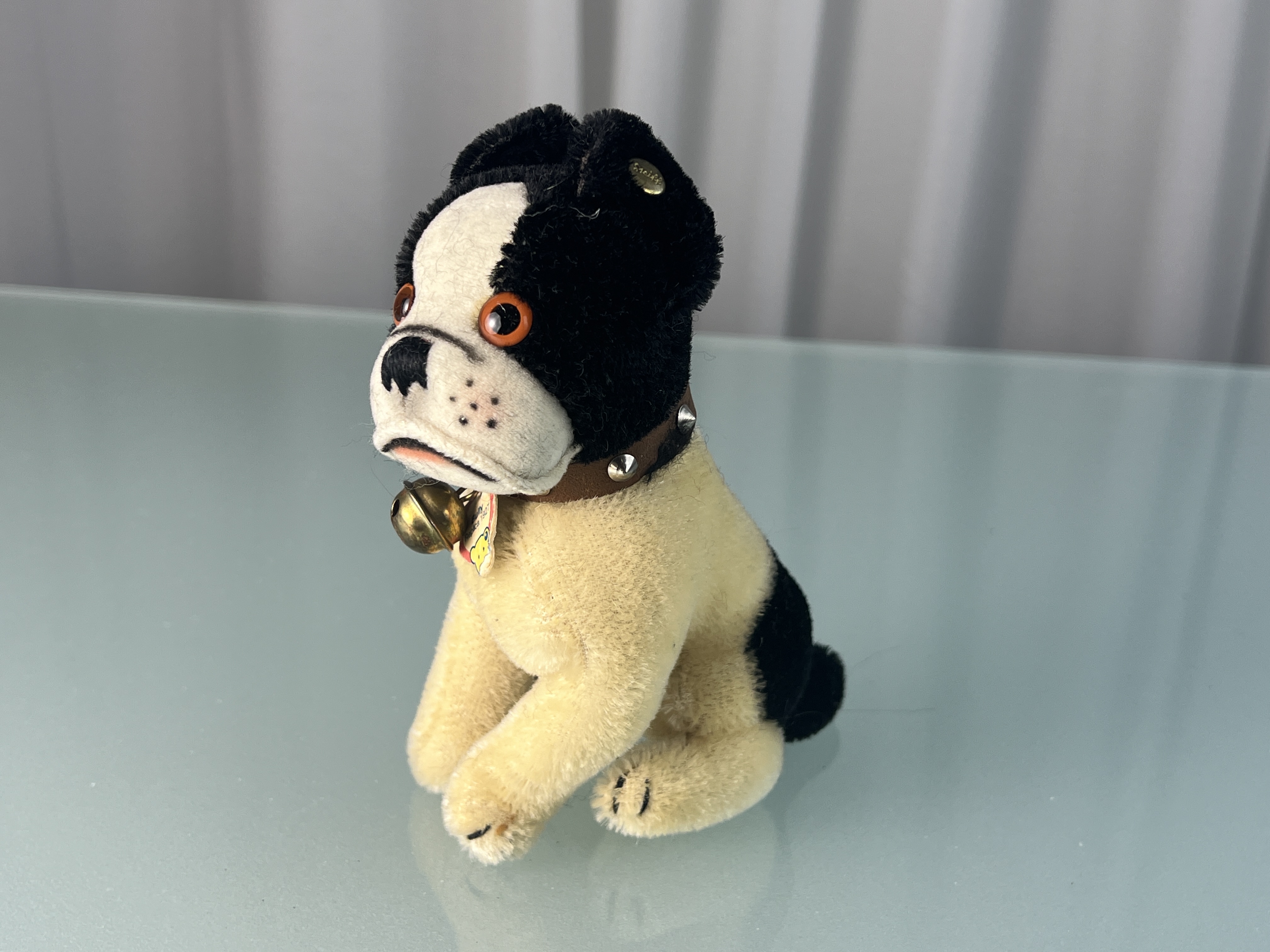 Steiff Tier Bully Hund 1927 Replica 16 cm. Top Zustand   