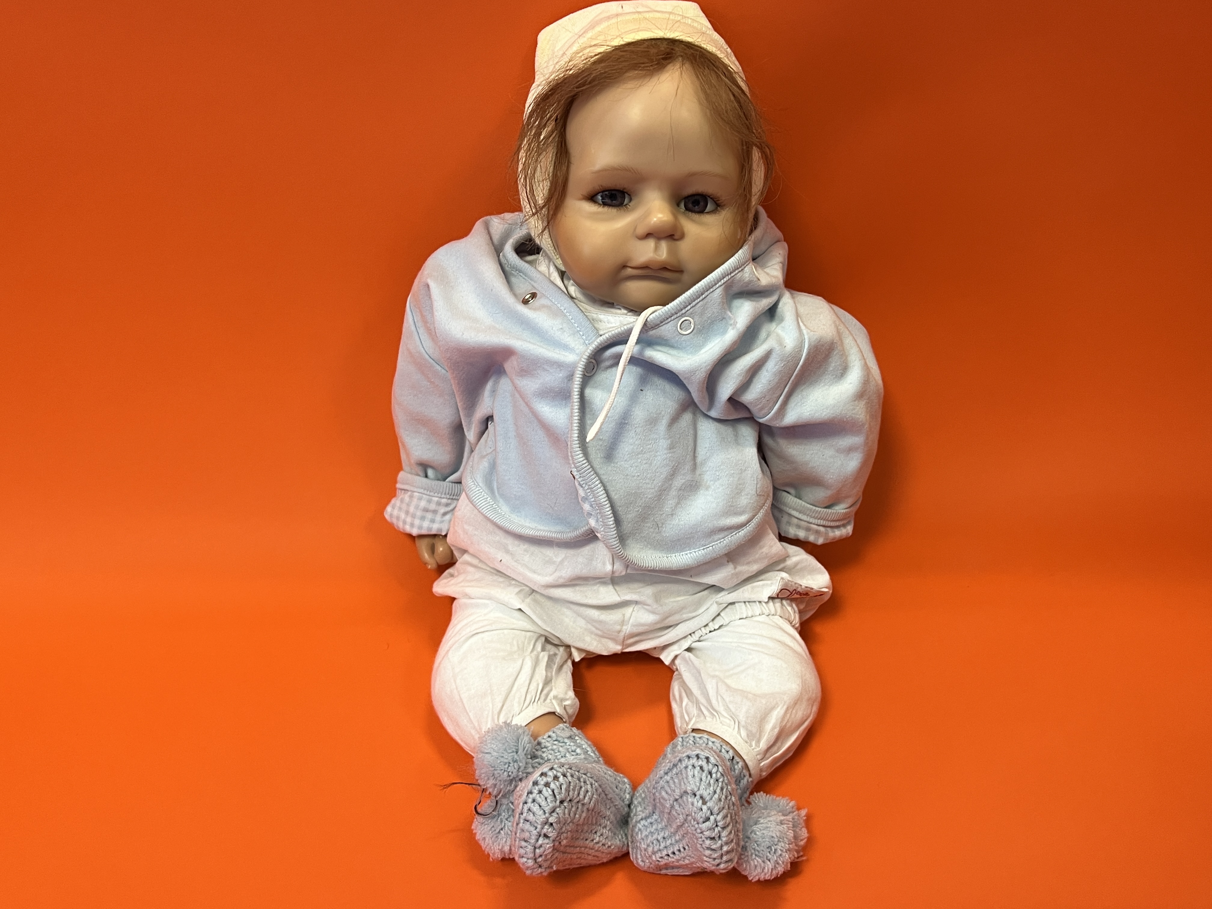 Brigitte Leman Resin Künstlerpuppe Puppe 55 cm. Top Zustand.    