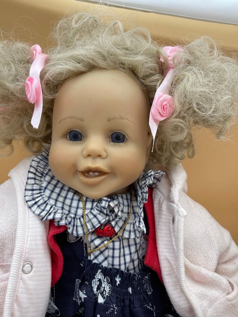 Brigitte Leman Vinyl Künstlerpuppe Puppe 63 cm. Top Zustand