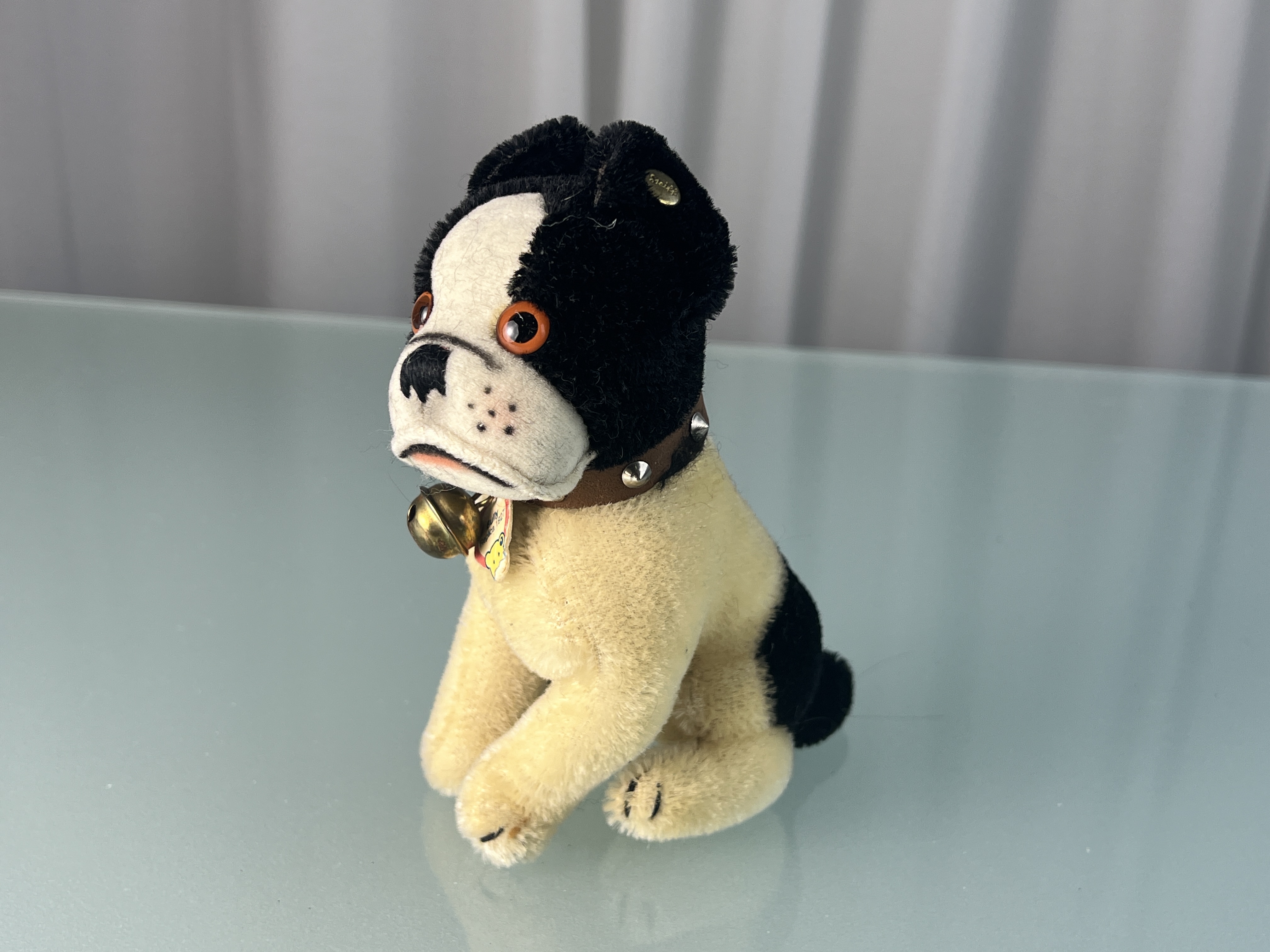 Steiff Tier Bully Hund 1927 Replica 16 cm. Top Zustand   