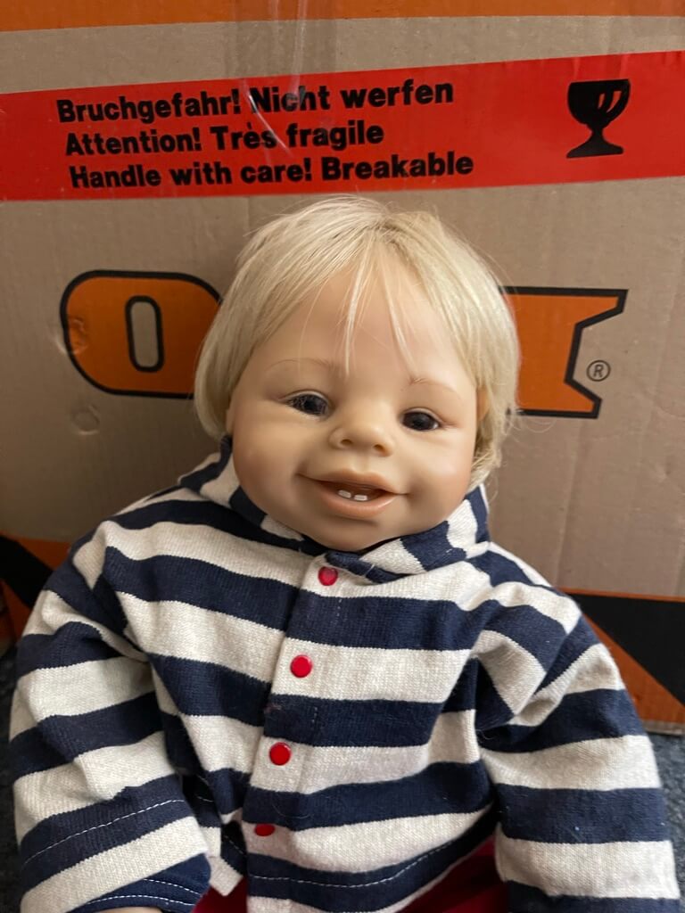 Brigitte Leman Vinyl Künstlerpuppe Puppe 55 cm. Top Zustand.