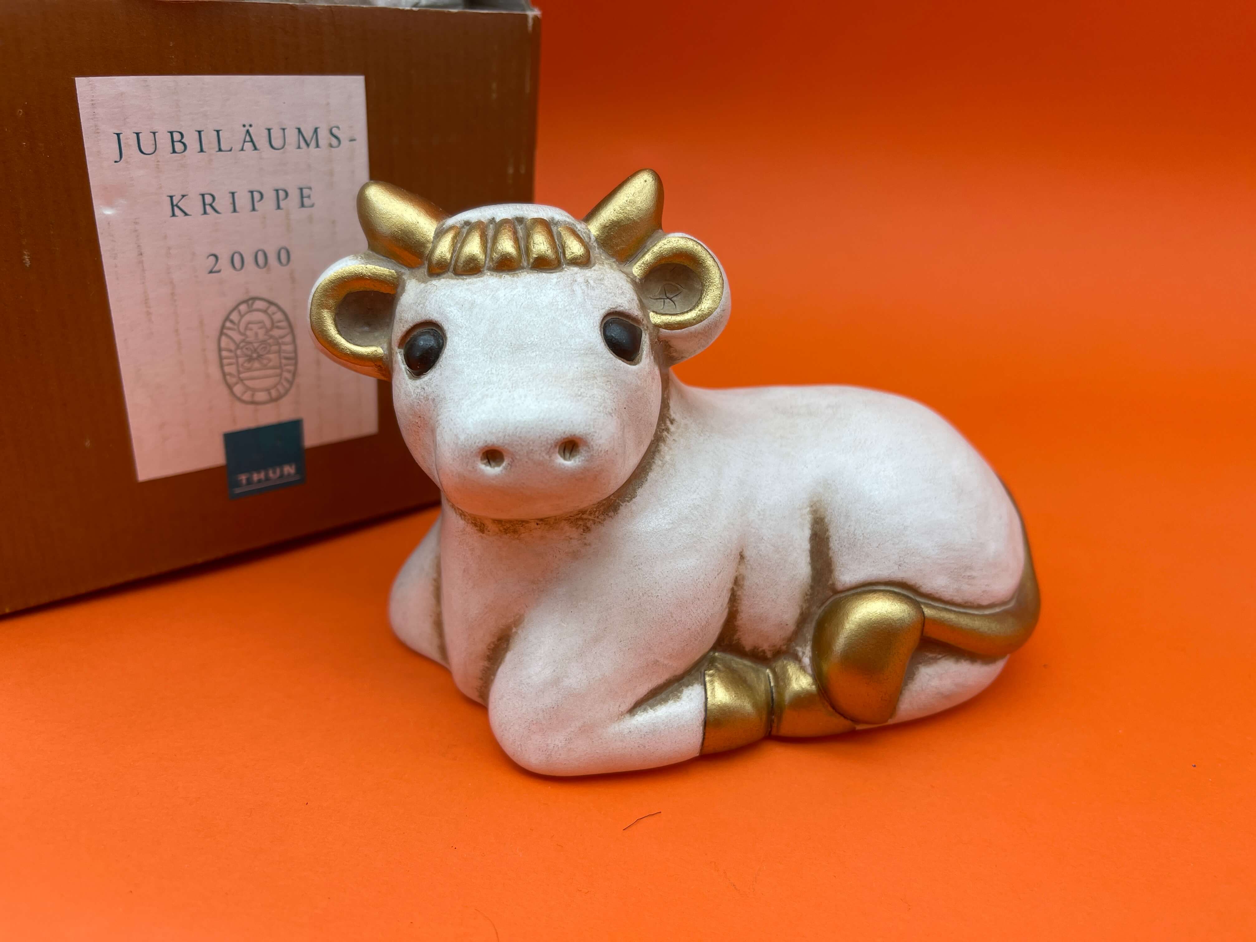 Thun Bozner Krippenfigur 9,5 x 13 cm. - Top Zustand.  