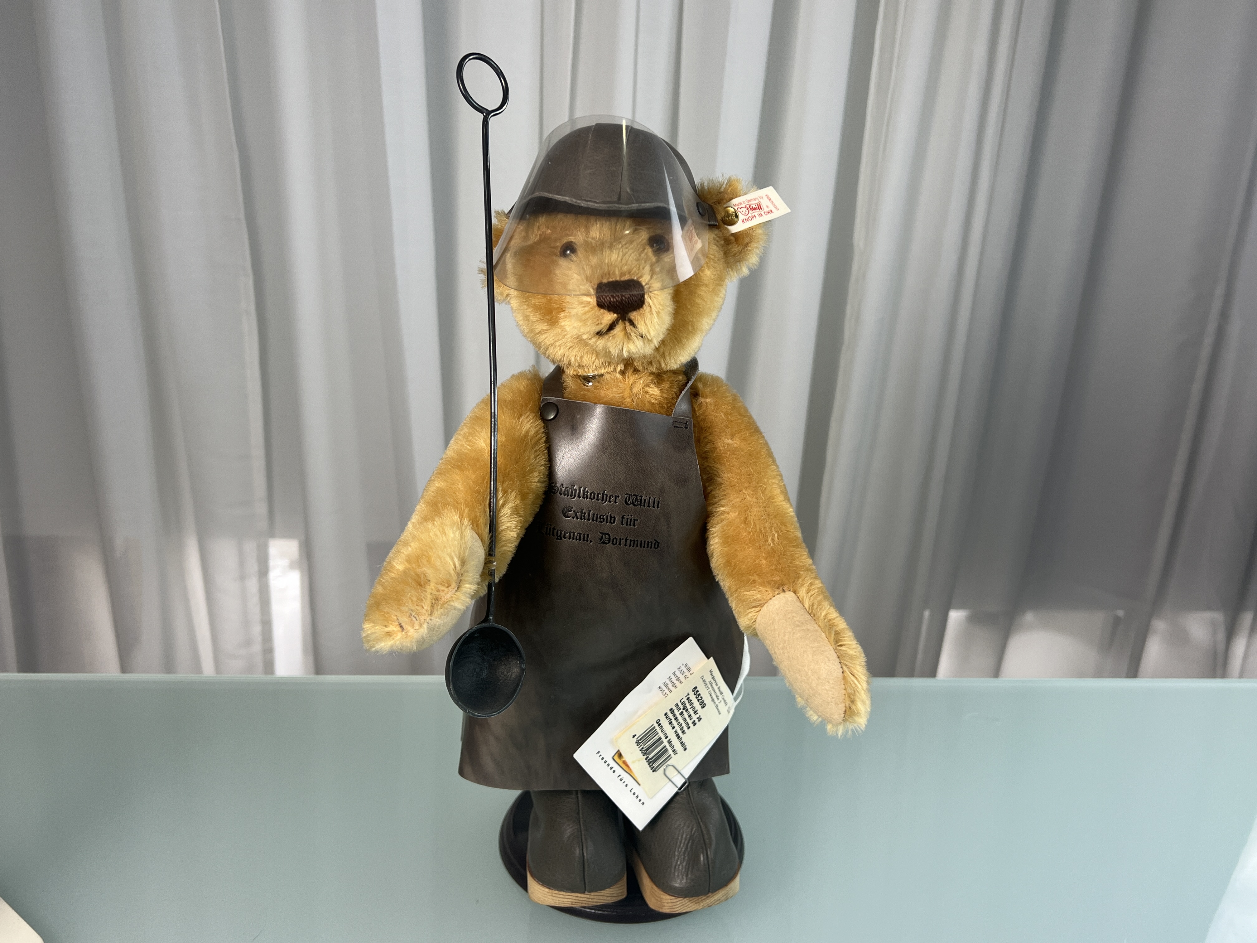 Steiff Tier 655289 Willi der Stahlkocher Teddy Bär 35 cm. Top Zustand  
