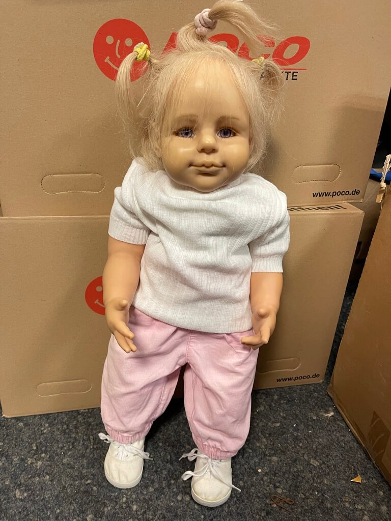 Brigitte Leman Resin Künstlerpuppe Puppe 60 cm. Top Zustand