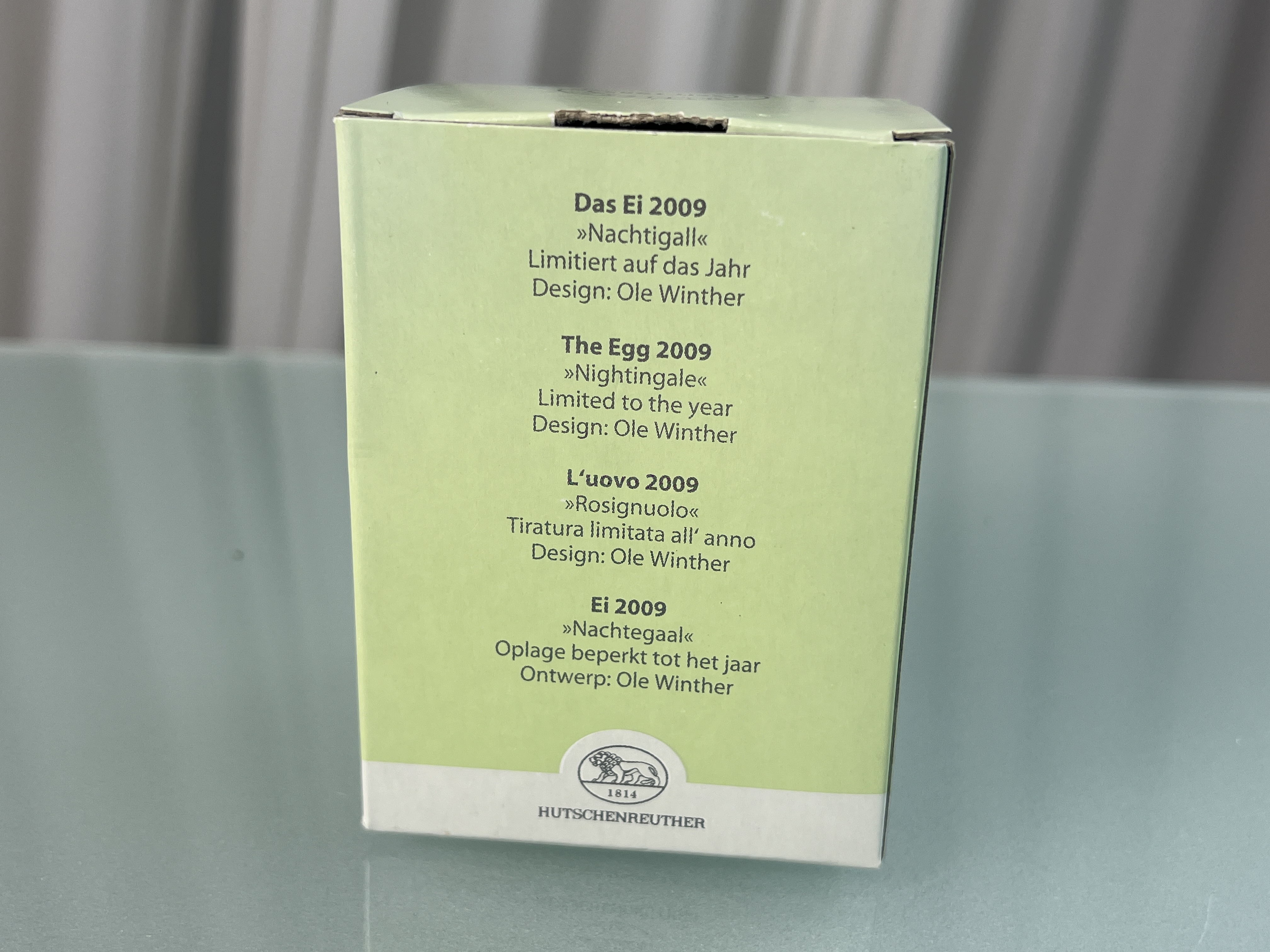  Hutschenreuther 2009 Das Ei mit Ovp. Top Zustand.     