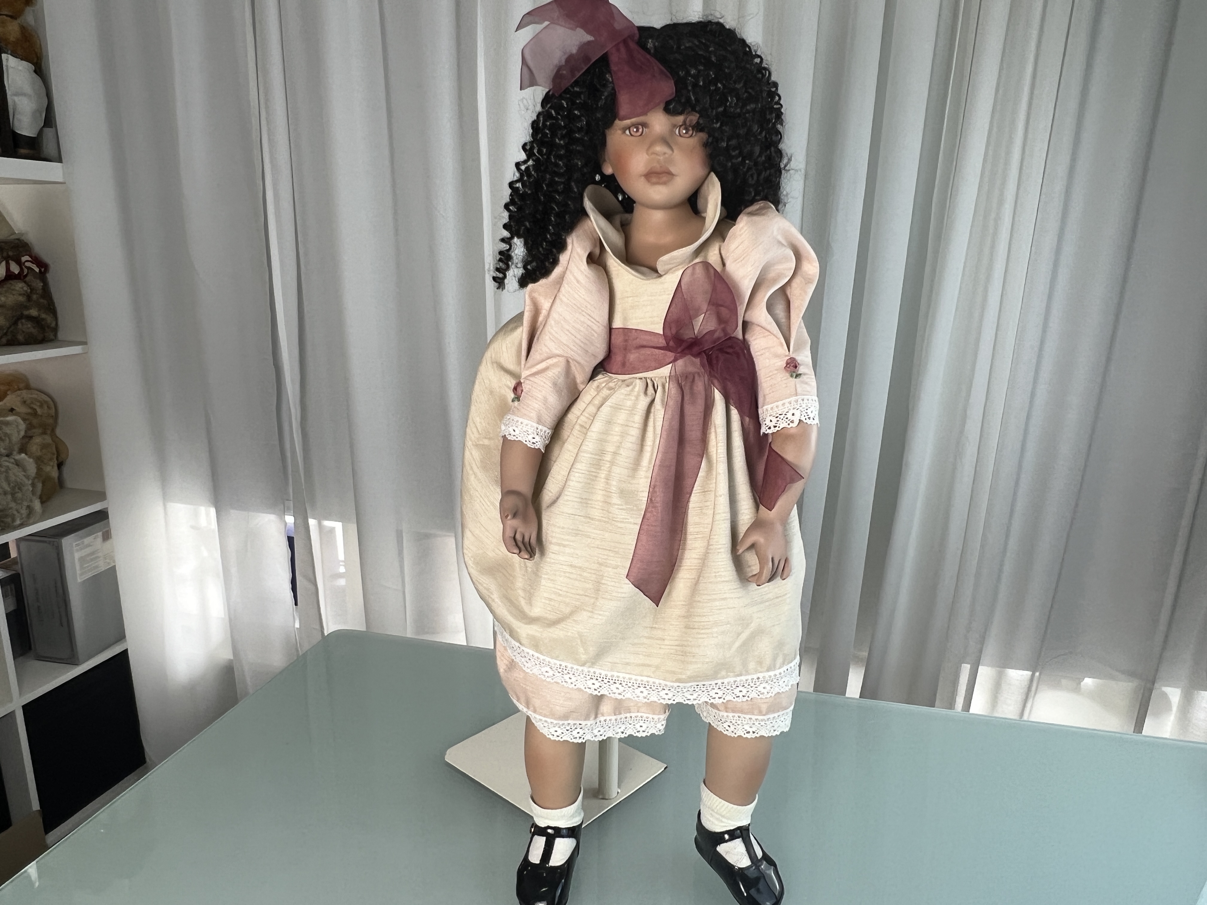 Berdine Creedy Künstlerpuppe Porzellan Puppe 72 cm. Top Zustand    