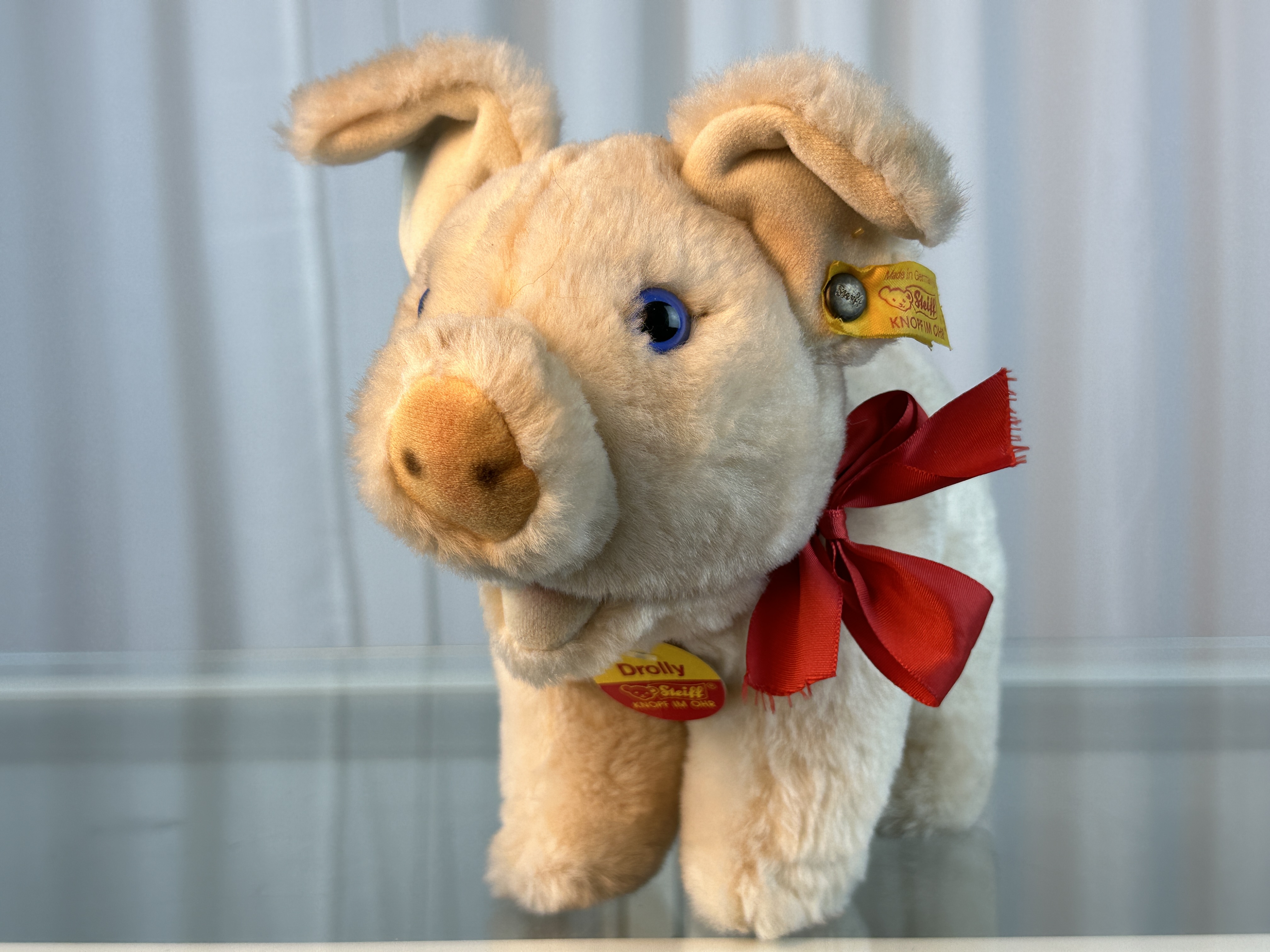 Steiff Tier 081590 Schwein Drolly 24cm Top Zustand 