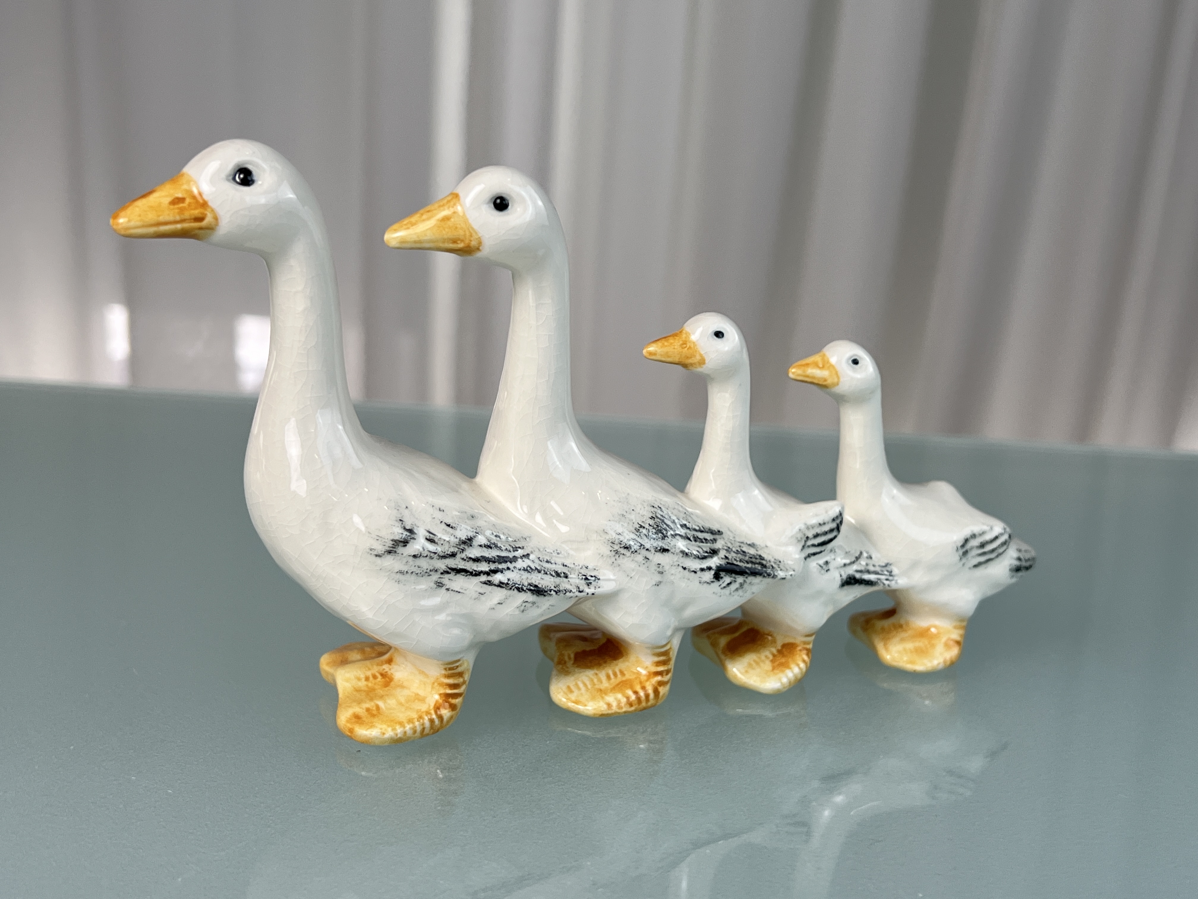 Goebel Figur Enten Gänse 10,3 x 19,5 cm. Top Zustand   