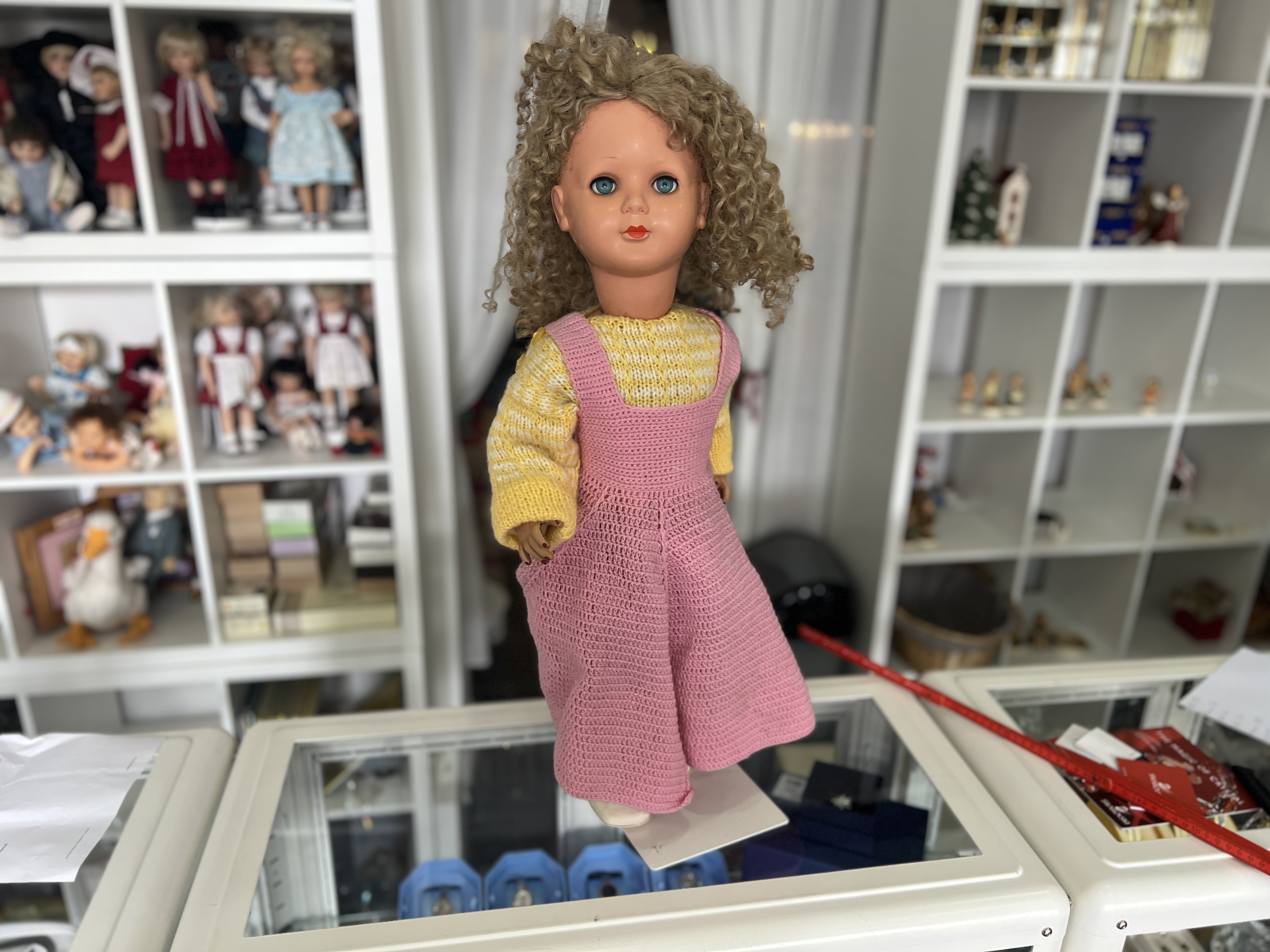 Zelluloid / Kunststoff Puppe 67 cm. Top Zustand     